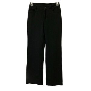 Athleta Size 0 Black Ponte Knit Classic Travel Lifestyle Straight Leg Pant